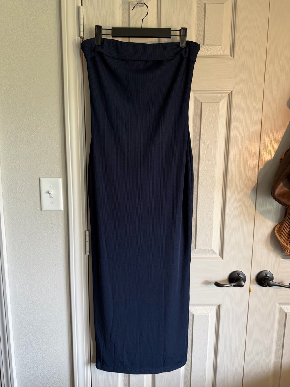 Strapless Navy Maxi Dress - Women